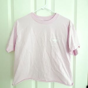 vans light pink tee